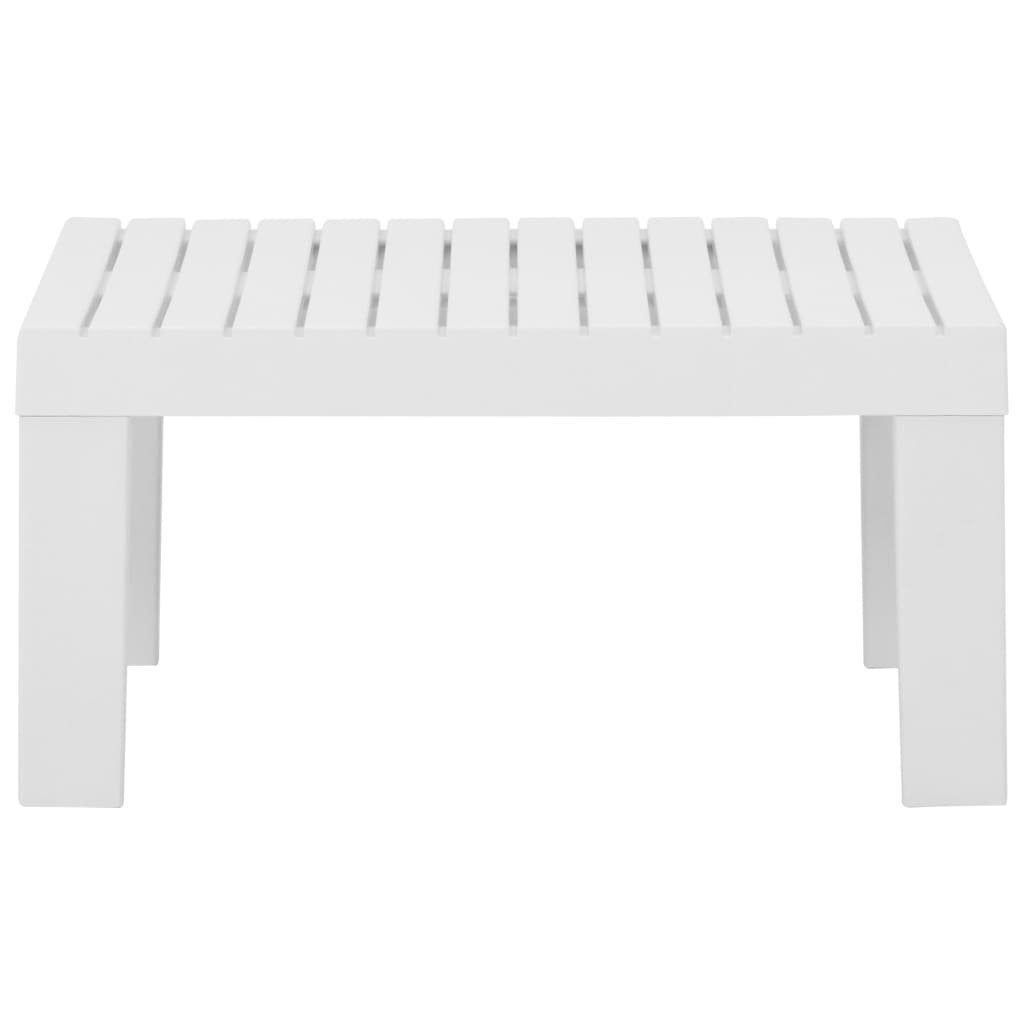 furnicato Gartentisch Lounge-Kunststoff Weiß (1-St)