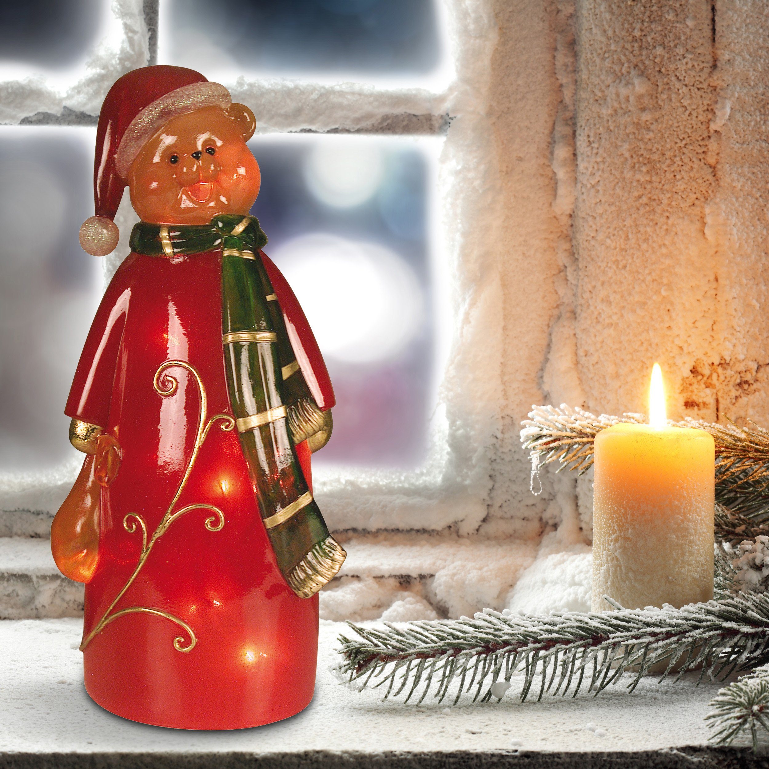 näve LED Dekoobjekt Figur Bär, LED fest integriert, Warmweiß, 20er  Lichterkette, Weihnachtsdeko