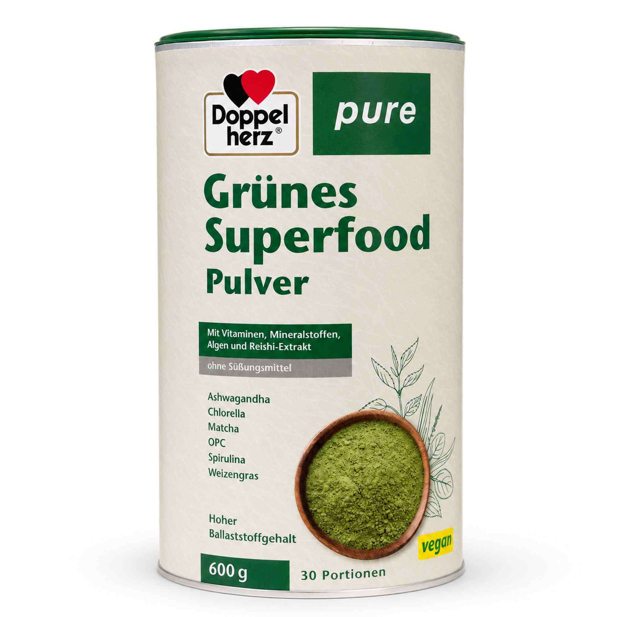 Doppelherz DOPPELHERZ Grünes Superfood pure Pulver 600g Pulver