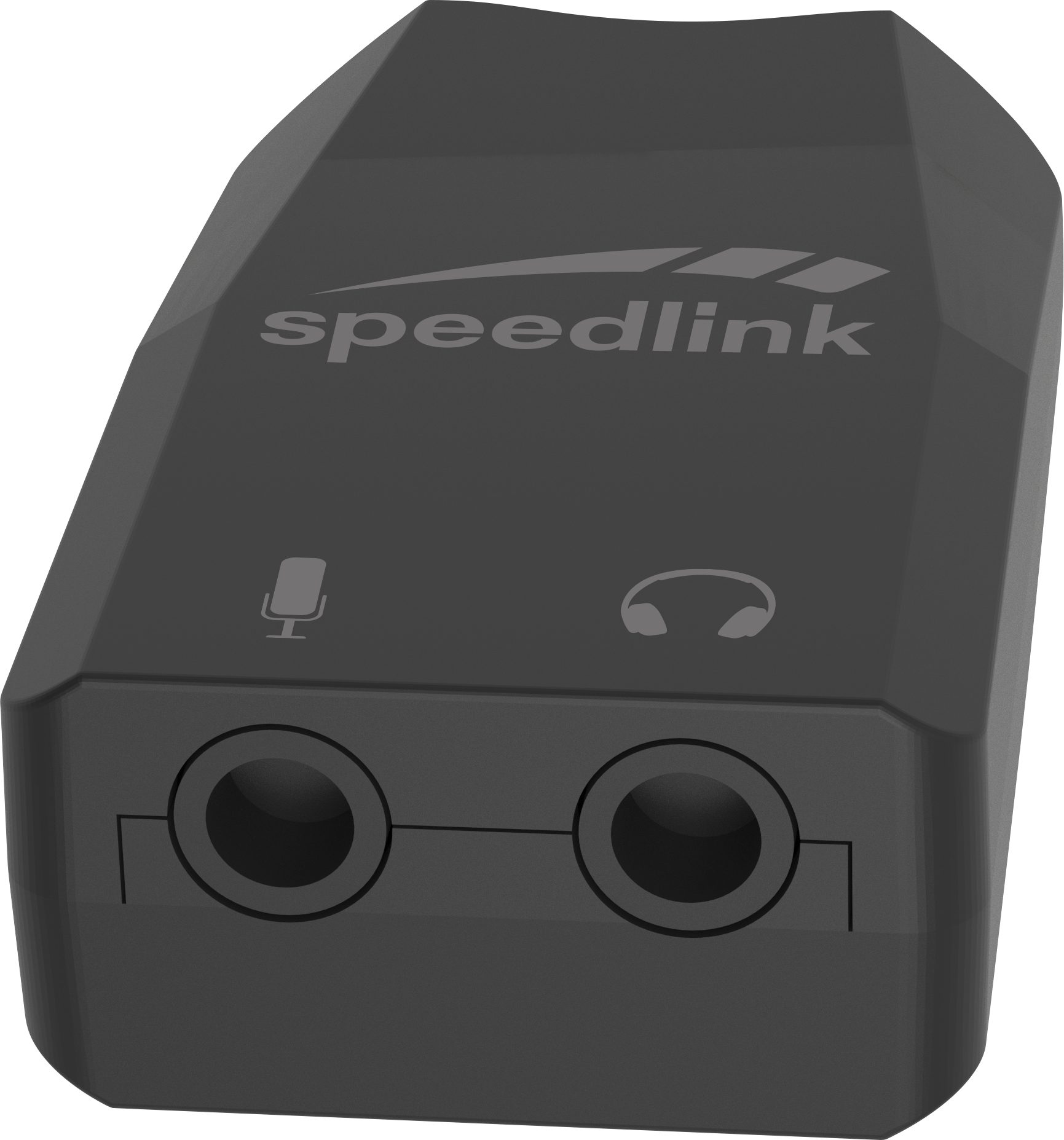 Speedlink VIGO schwarze USB-C Soundkarte, Kopfhörer & Mikrofon-Adapter, Plug & Play