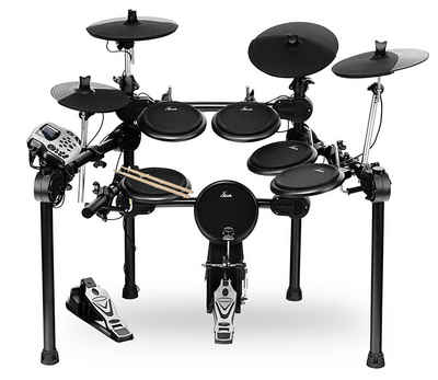 XDrum Elektrisches Schlagzeug »DD-520 PLUS E-Drum Set (elektronisches Schlagzeug, mit Sticks & Fußmaschine, Kopfhörer-Anschluss, 458 Sounds)«, Anschlagdynamische Pads