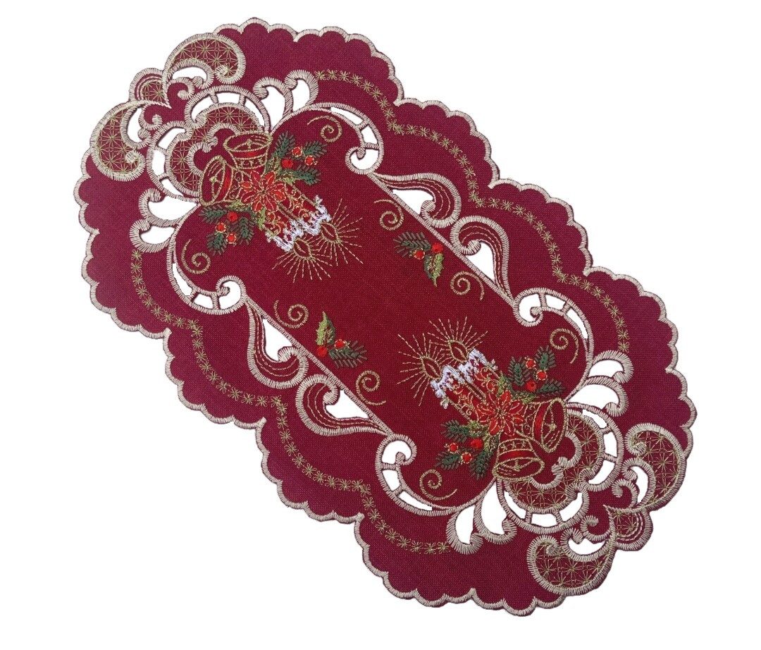 Westernlifestyle Tischdecke Rot- Goldener Traum Weihnachtsdecke Tischläufer günstig online kaufen