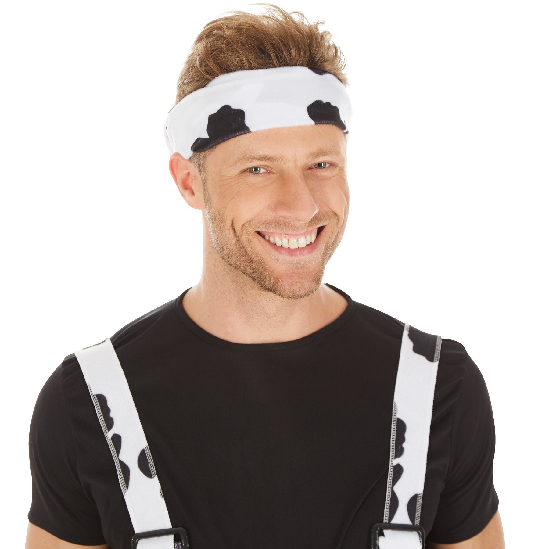 dressforfun Kostüm Rindvieh/Kalb, in schwarz/weiß, Gr. XL, Coole und fetzige Latzhose, Weicher Flauschstoff, Große Latzhose vorn, Inkl. bequemen T-Shirt