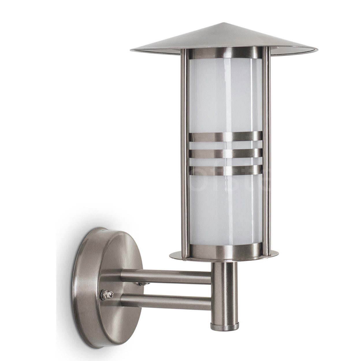 hofstein Außen-Wandleuchte »Latiano« Außenwandlampe aus Edelstahl mit Milch günstig online kaufen