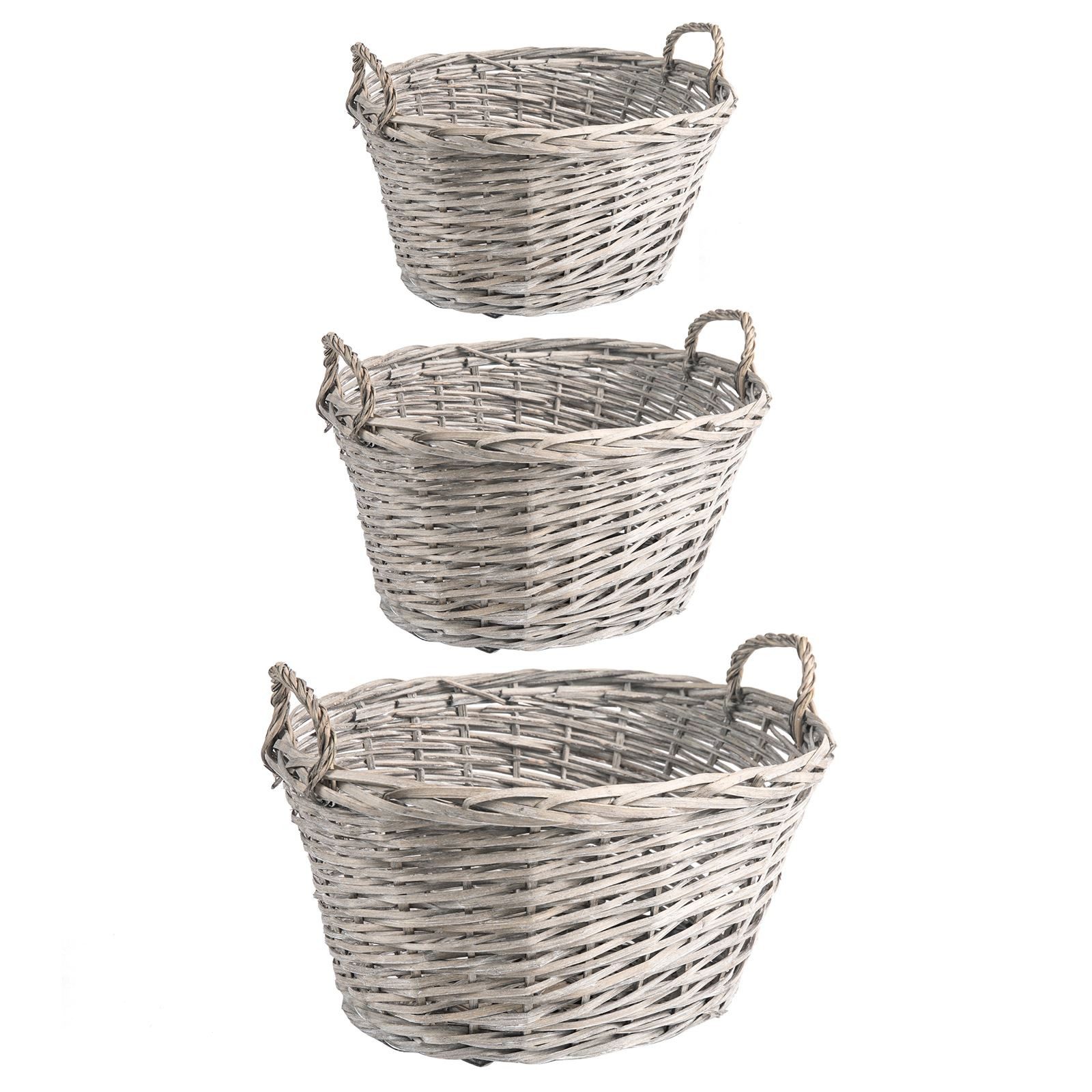 CARO-Möbel Dekokiste JUNAN (Set), Weidenkorb Blumentopf günstig online kaufen