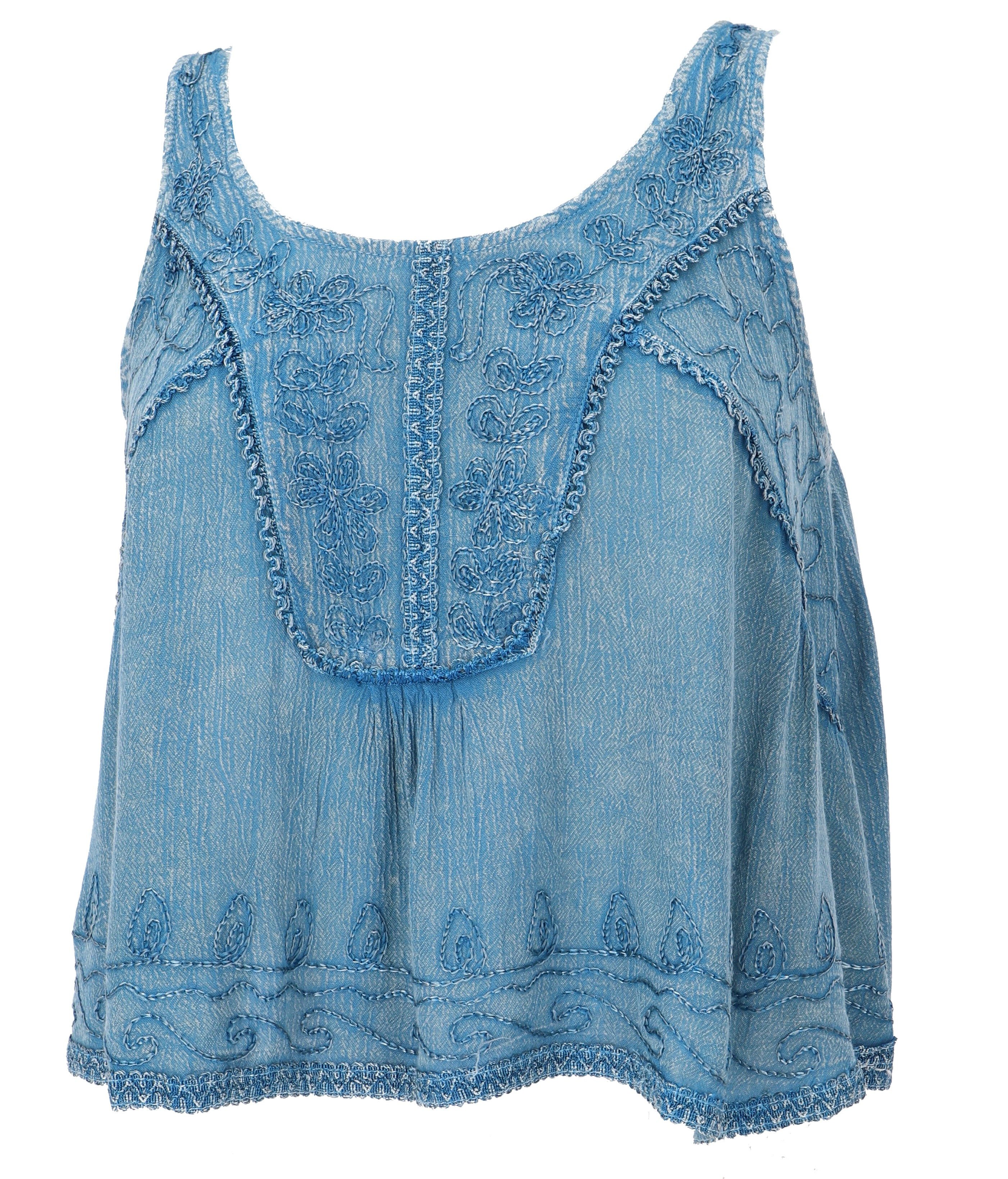 Guru-Shop T-Shirt Besticktes Top Boho chic, günstig online kaufen