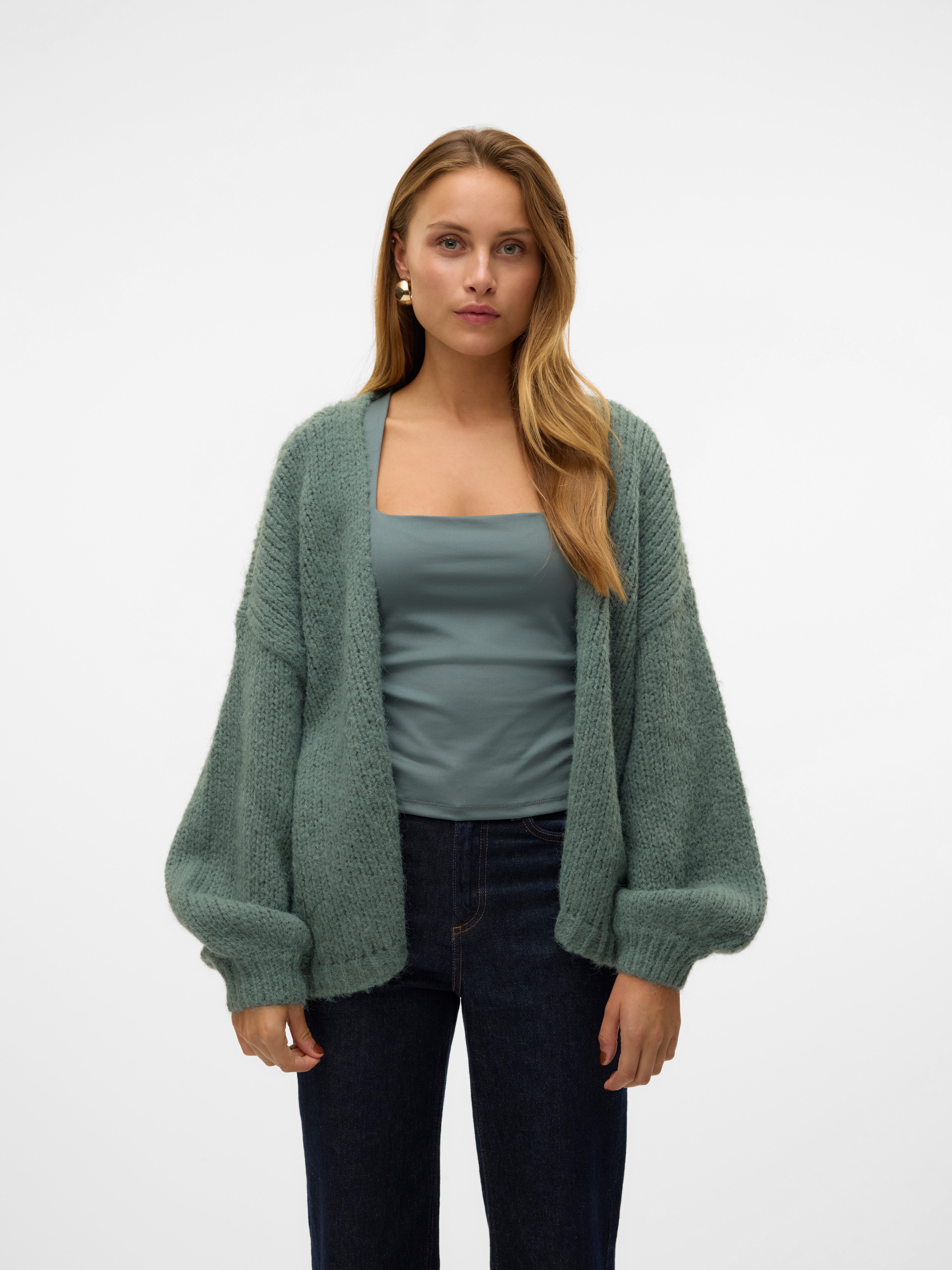 Vero Moda Strickjacke VMMAYBE LS OPEN CARDIGAN GA REP günstig online kaufen