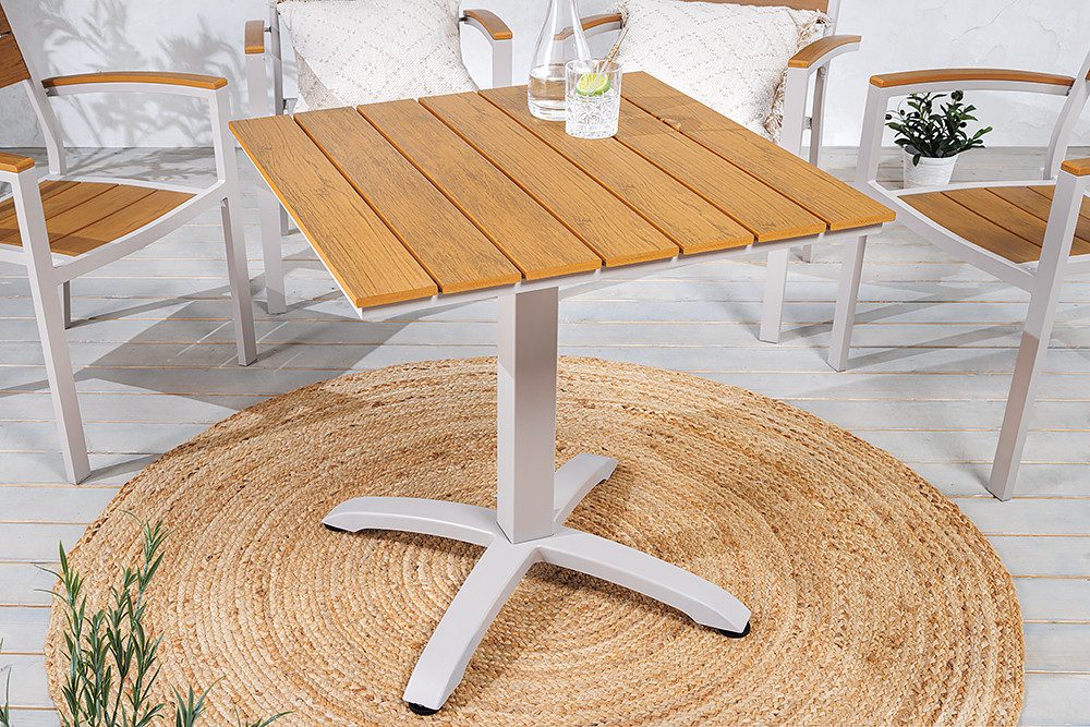 riess-ambiente Gartentisch DESIGNO 70cm natur / greige (Einzelartikel, 1-St günstig online kaufen