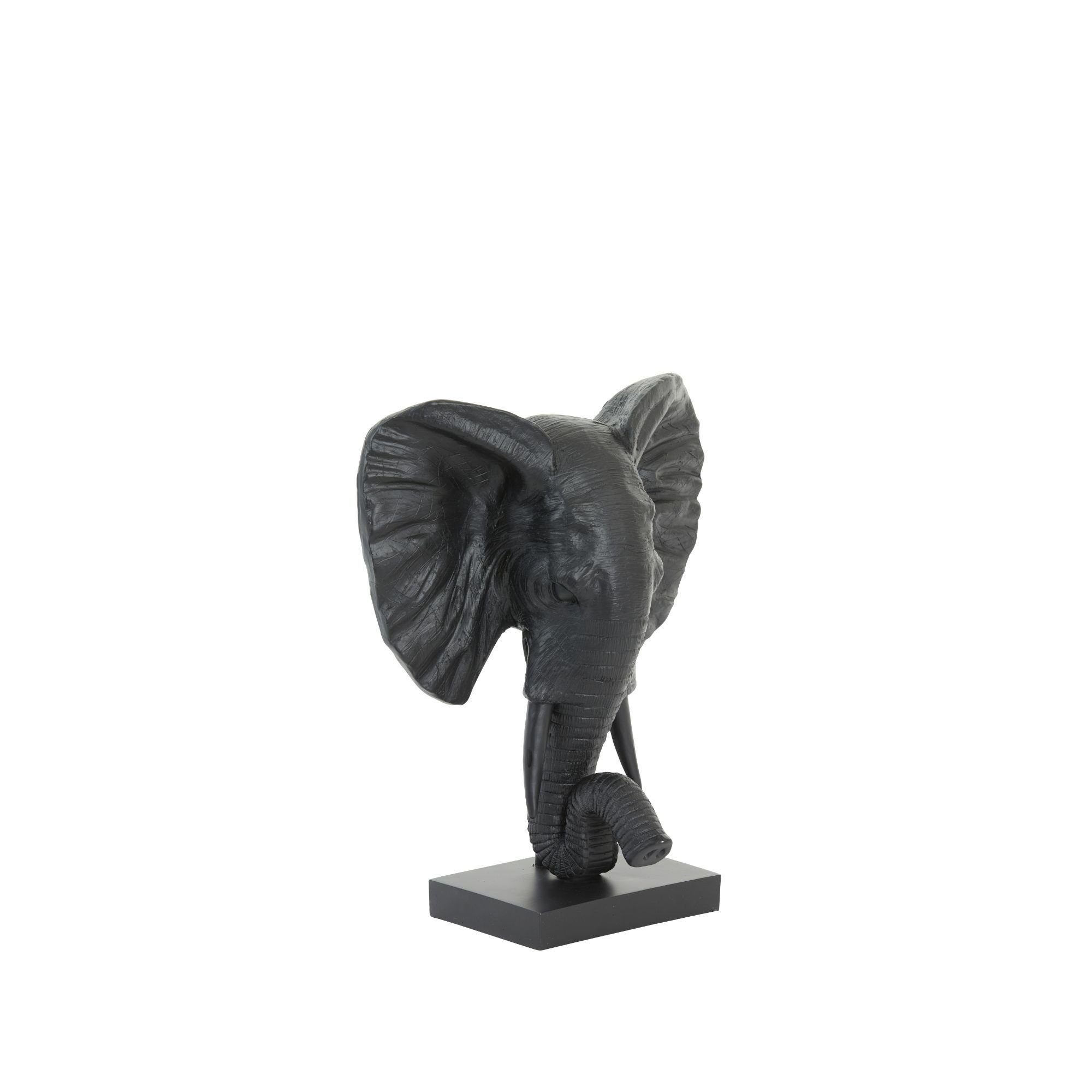 - Living Light Elephant Dekoobjekt Ornament Schwarz & - 30x15x35.5cm