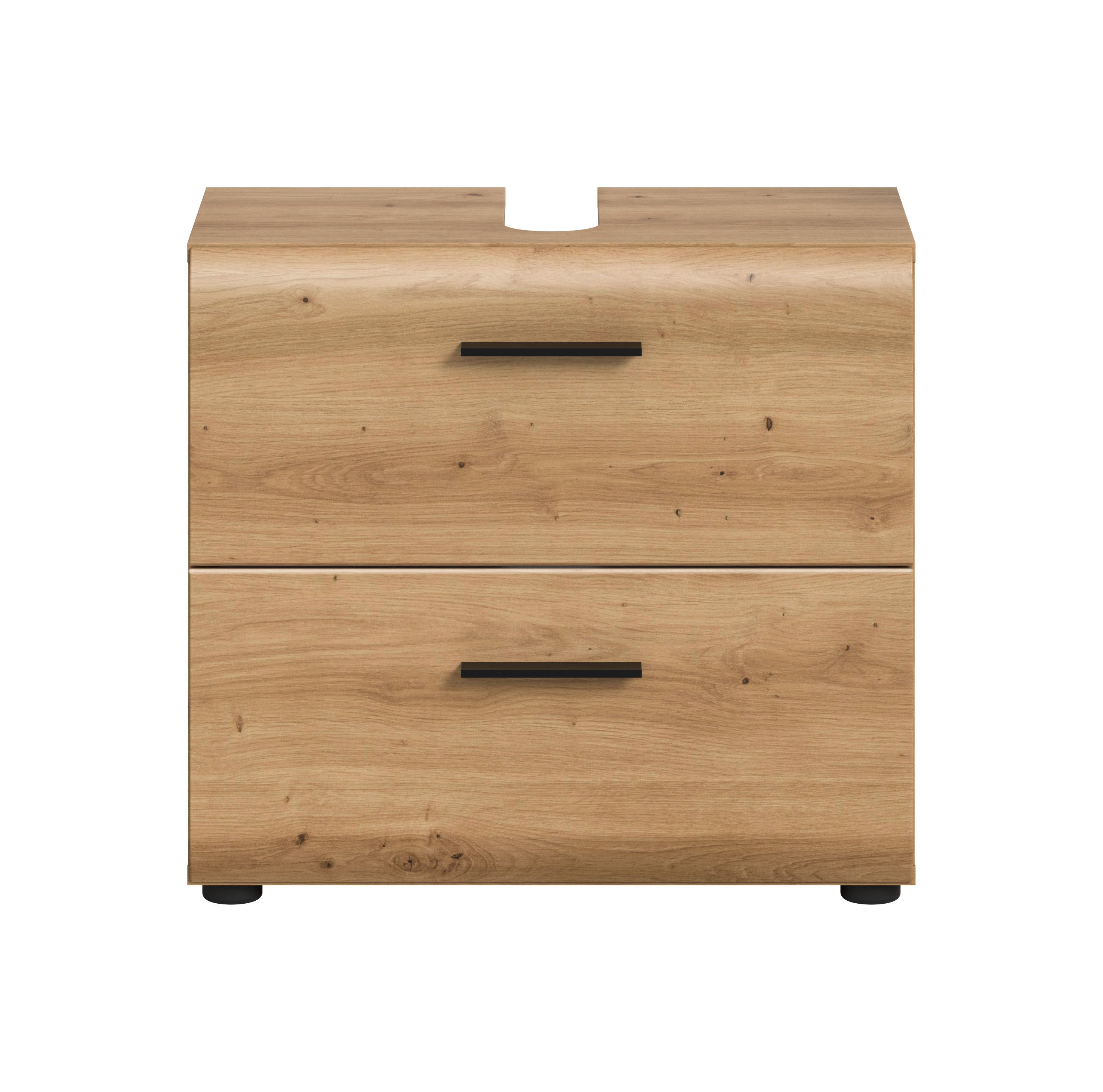 furnling Waschbeckenunterschrank Ivy Artisan Oak, 2 Schubladen, kratzfeste Eiche Optik Oberfläche – Bild 3 von 5