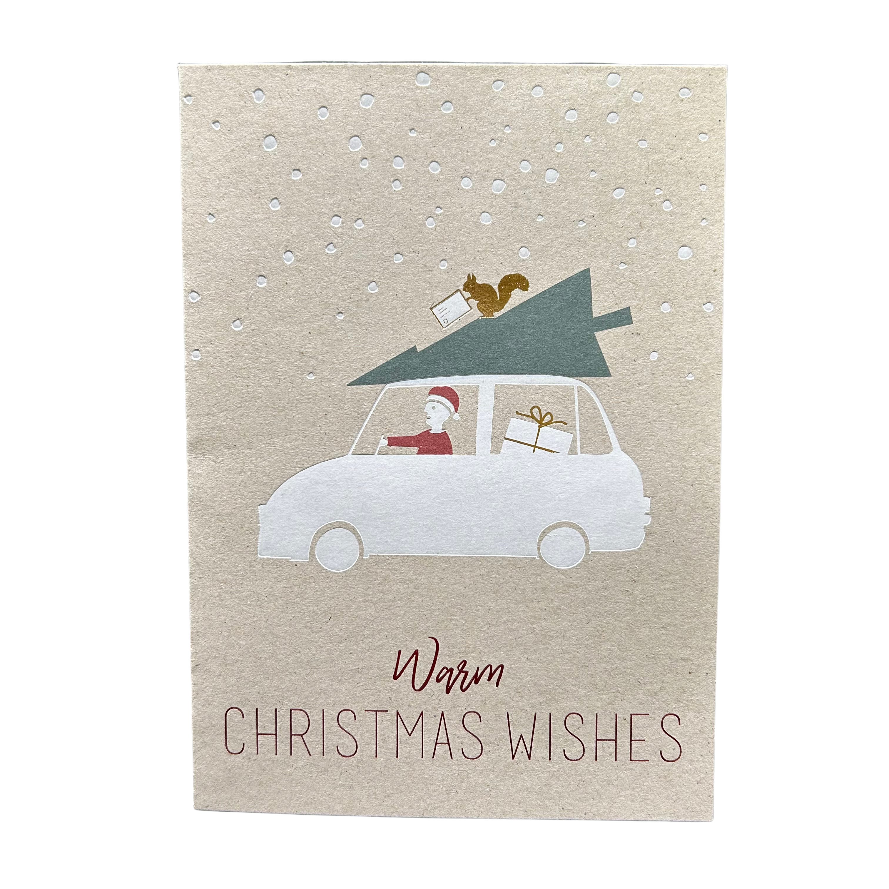Räder Design Weihnachtskarte Weihnachtskarte Warm Christmas Wishes von räder design