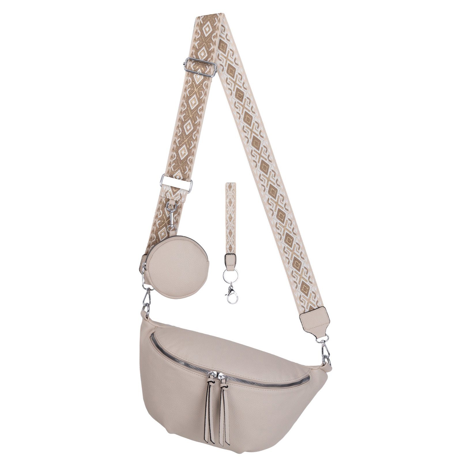 Gürteltasche Bauchtasche Umhängetasche Crossbody-Bag Kunstleder Italy-Design