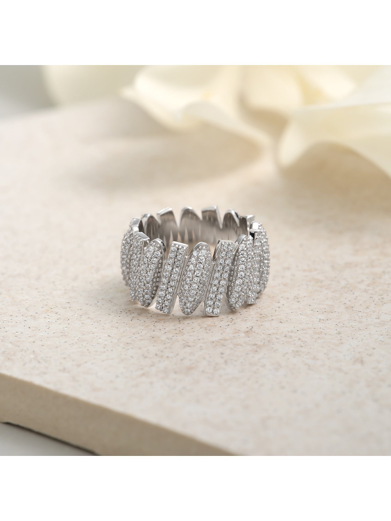 JETTE Silberring JETTE Damen-Damenring 925er Silber 354 Zirkonia, Zirkonia, günstig online kaufen