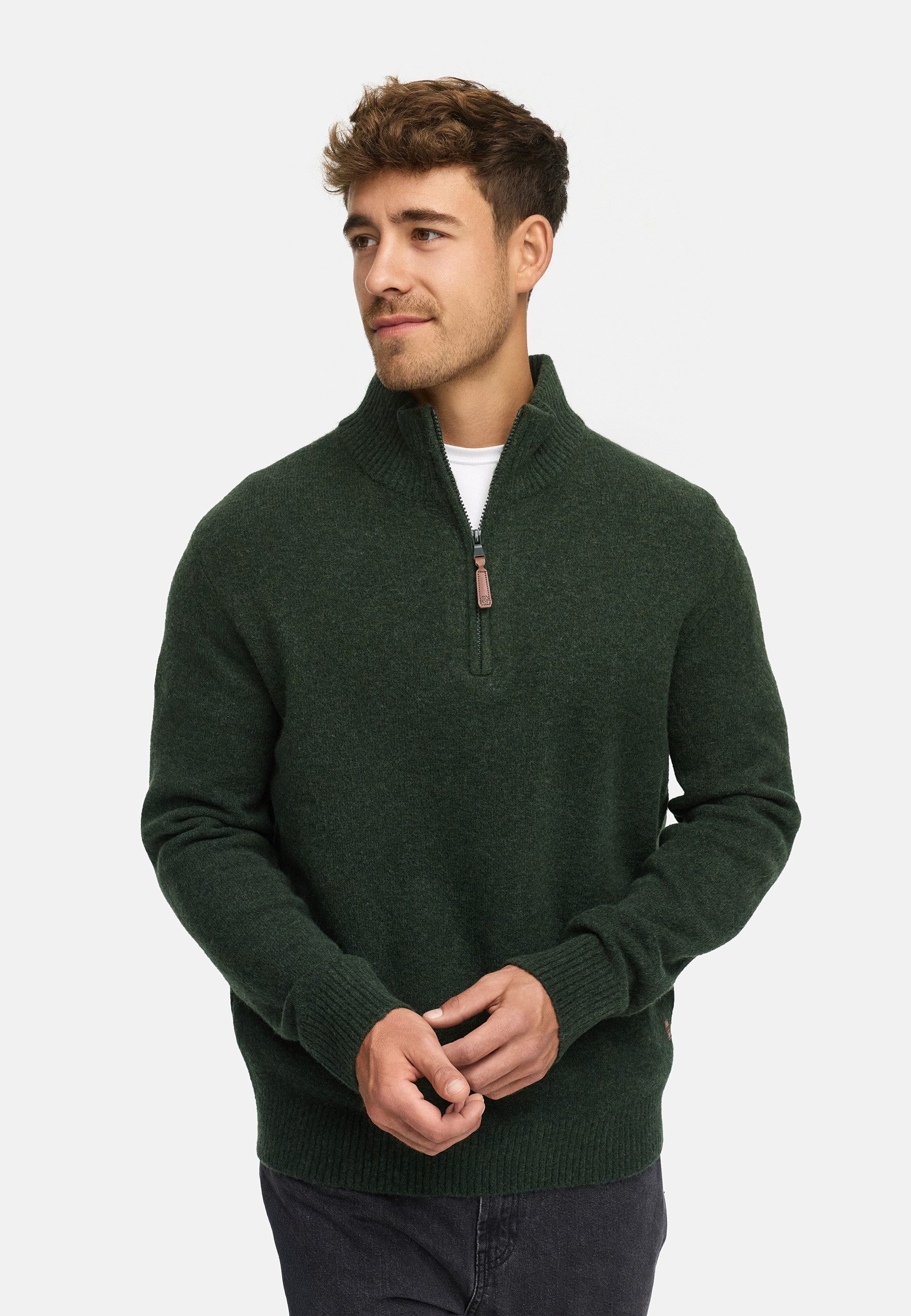 Indicode Strickpullover INTrax Half Zip Bequemer günstig online kaufen