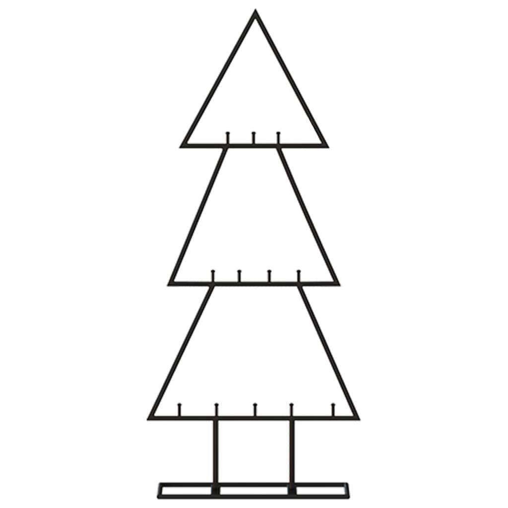 vidaXL Künstlicher Weihnachtsbaum Metall-Weihnachtsbaum Deko Schwarz 60 cm