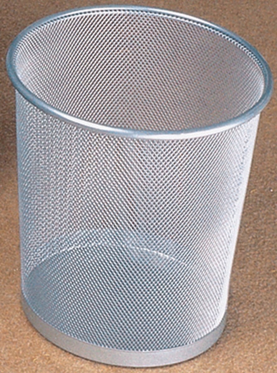 HELIT Papierkorb Papierkorb Mesh Metall 15l silber