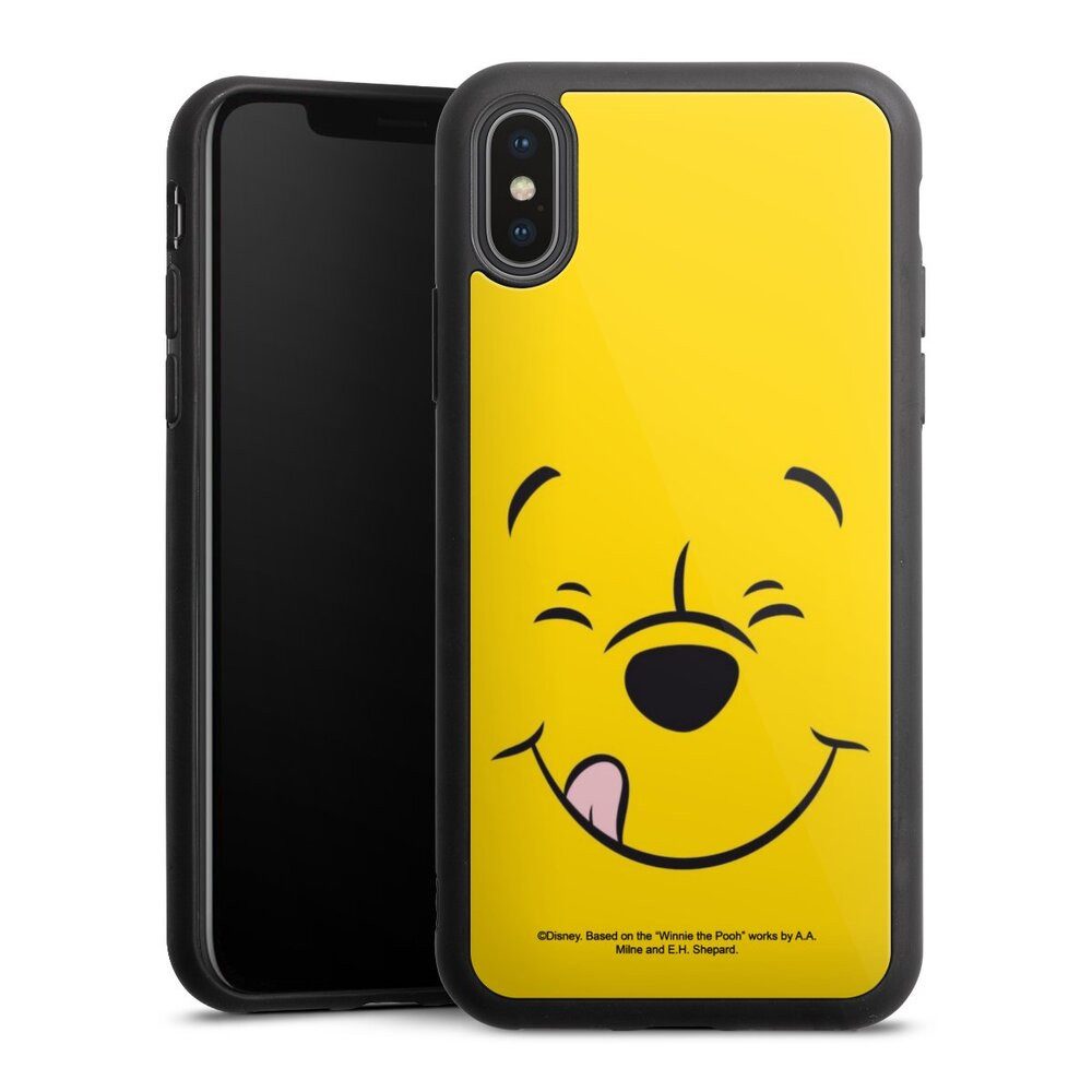DeinDesign Handyhülle Winnie Puuh Offizielles Lizenzprodukt Disney Puuh Closeup, Apple iPhone Xs Gallery Case Glas Hülle Schutzhülle 9H Gehärtetes Glas