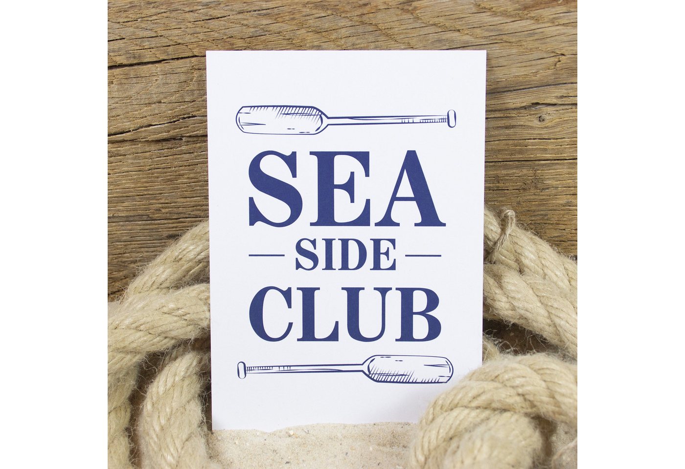 Thumbnail - Bow & Hummingbird Postkarte Postkarte Sea Side Club, 100 % Recyclingpapier