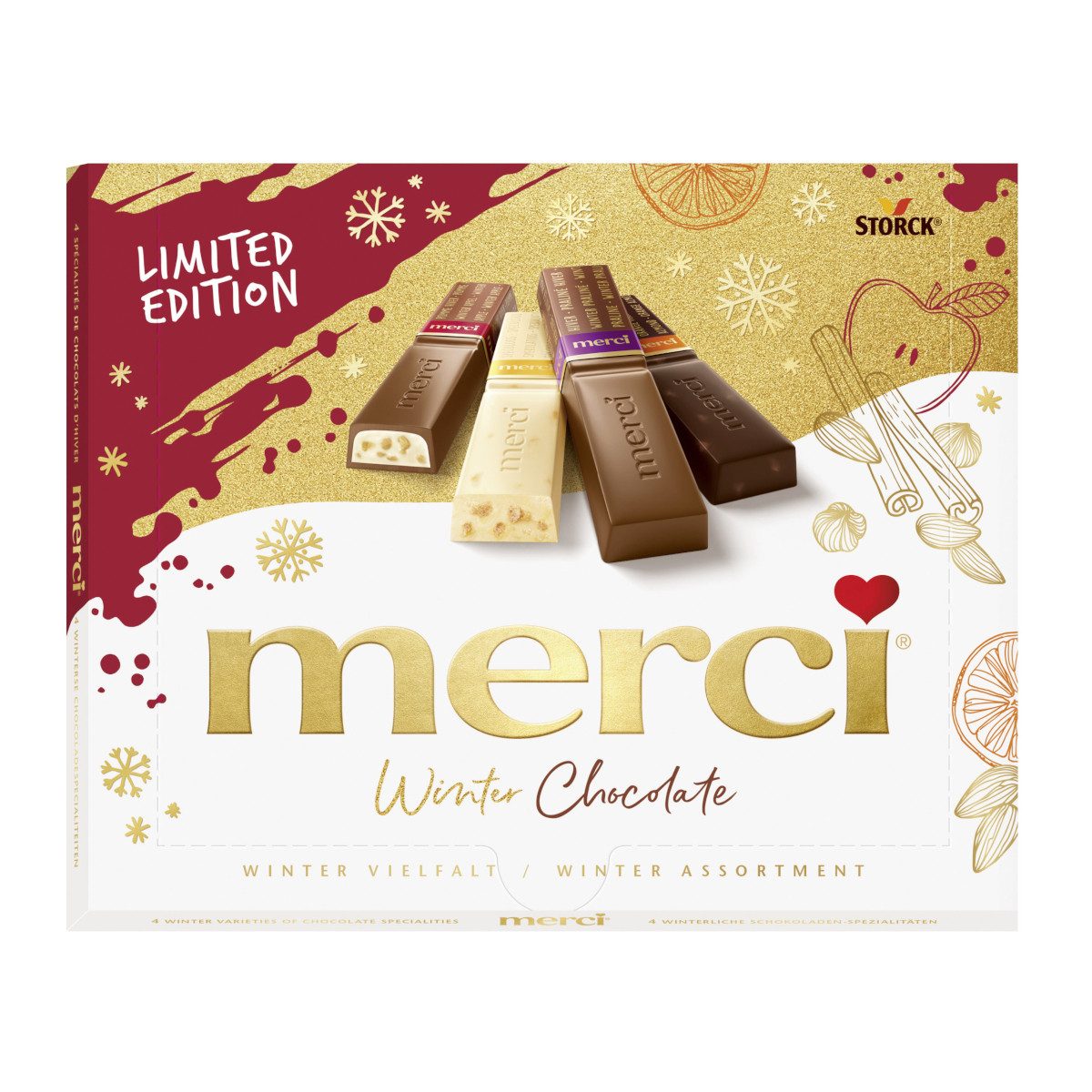 Merci Schokolade, Merci Finest Selection Winter Chocolate Pralinen Packung 250g