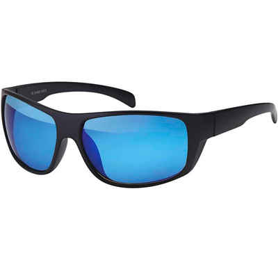 BEZLIT Eyewear Wayfarer Herren Sport Sonnen Brille Polarisiert Rechteckig Matt Verspiegelt (Packung, 1-St) mit polarisierten Linsen