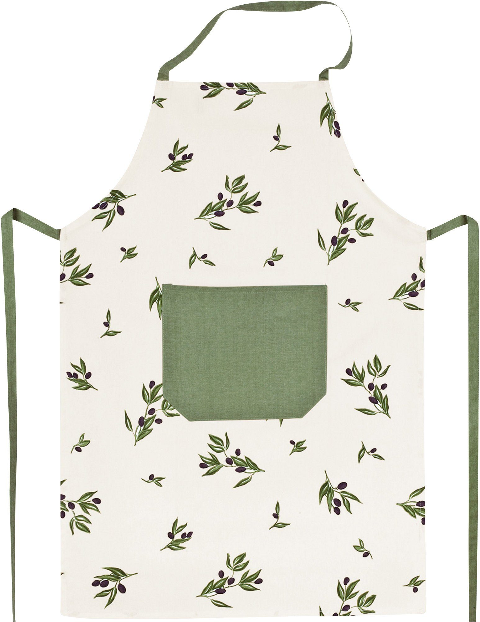 Kracht Kochschürze Schürze "Olivenzweige", Baumwolle Motiv günstig online kaufen
