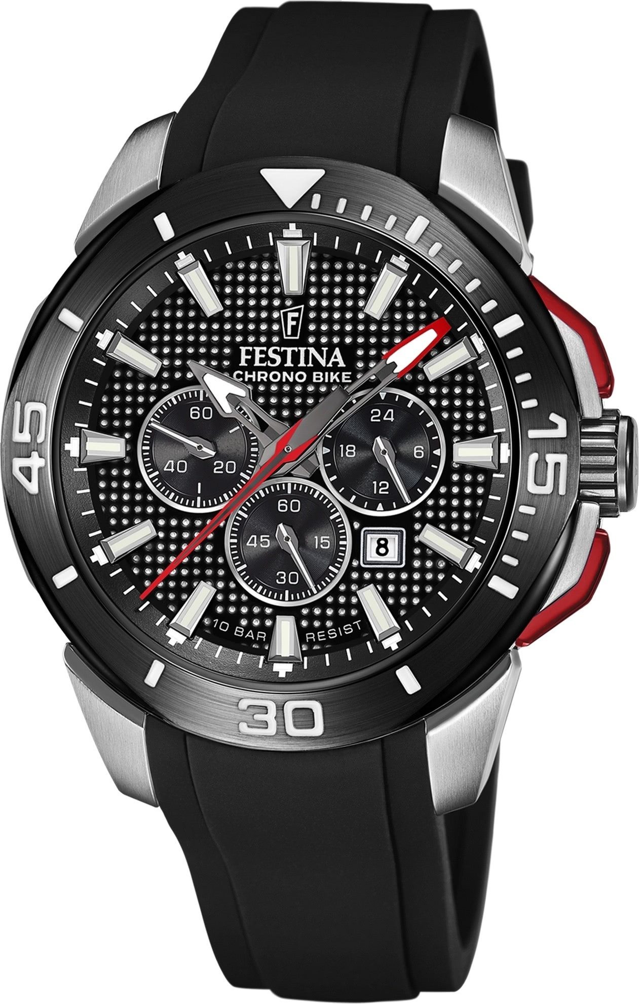 Quarzuhr Festina Herrenuhr Kautschuk schwarz