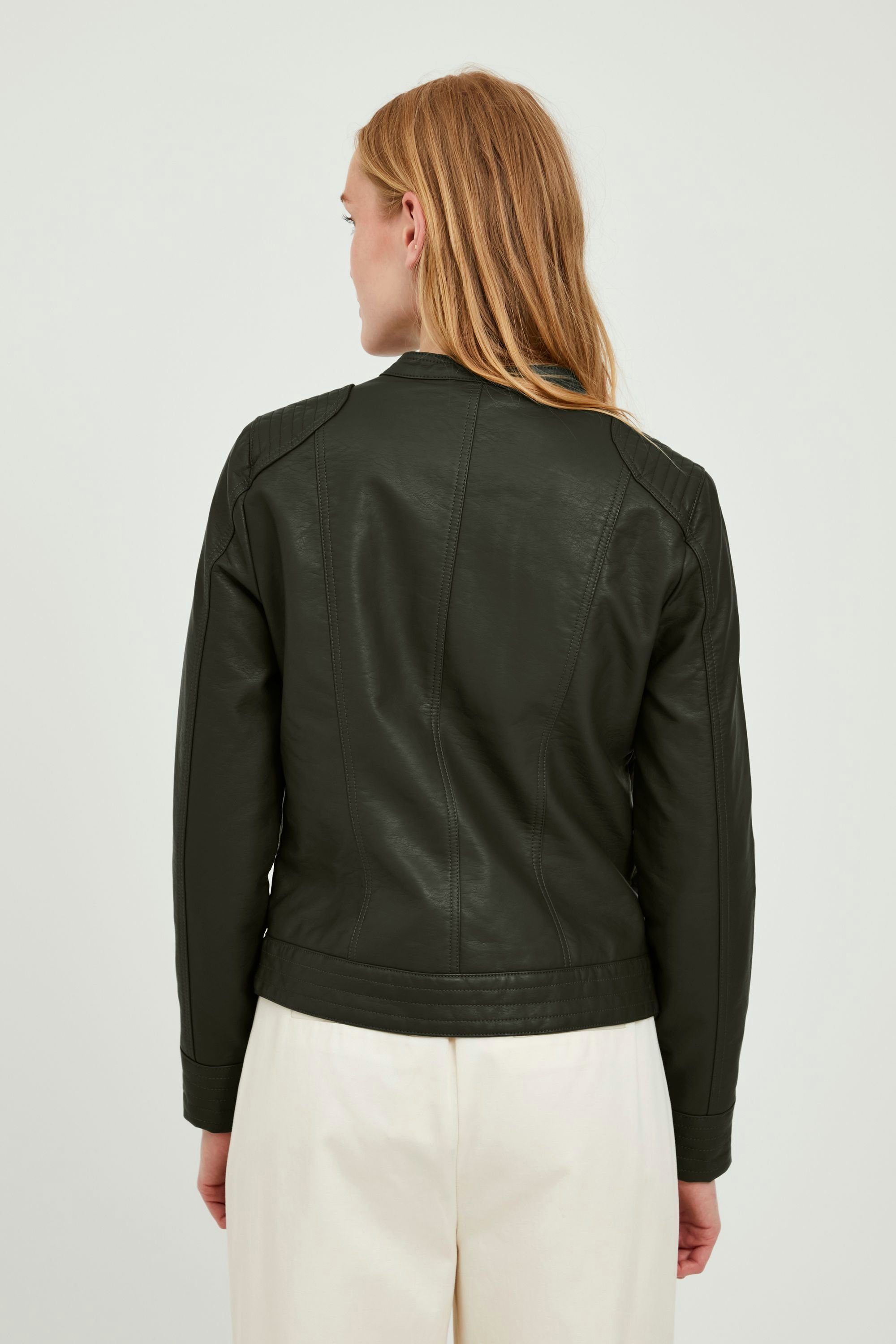 b.young Lederimitatjacke BYACOM JACKET - Kunstlederjacke Deep 20809396 Damen Depths (190413)