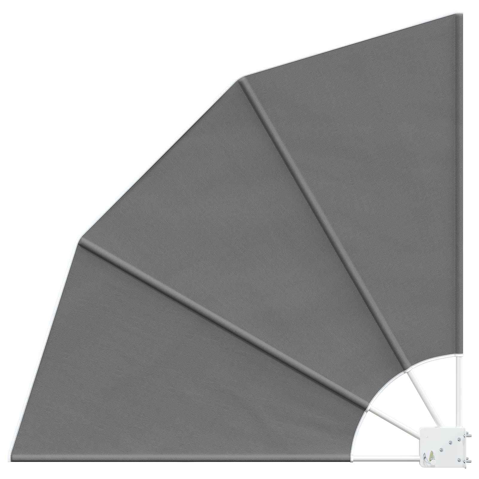 vidaXL Seitenmarkise 210 x 210 cm Balkon Sichtschutz Seiten Blickschutz 210x210 cm Polyeste