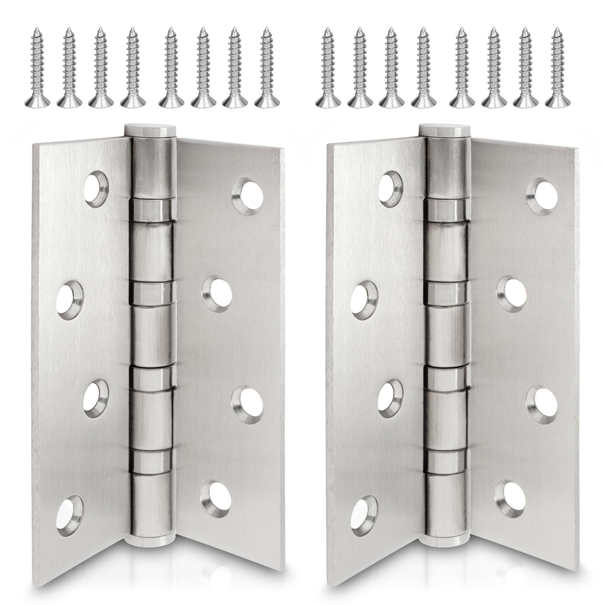 ECENCE Montageband 2x Silber Scharnier-e Tür-schanier Edelstahl 304