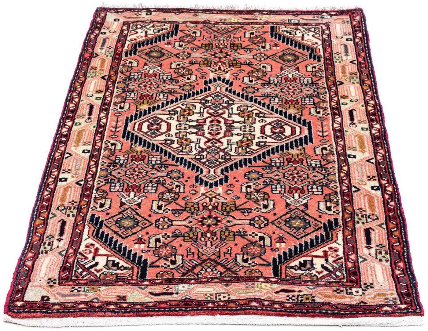 Wollteppich Täbriz - 50 Raj Blumenmuster Beige 89 x 64 cm, morgenland, rechteckig, Höhe: 8 mm, Handgeknüpft