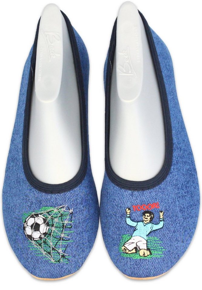 Beck Schläppchen Tor Gymnastikschuh (für schmale Füße, für Sport, Kita, Schule und Zuhause) mit rutschfester Gummi-Laufsohle