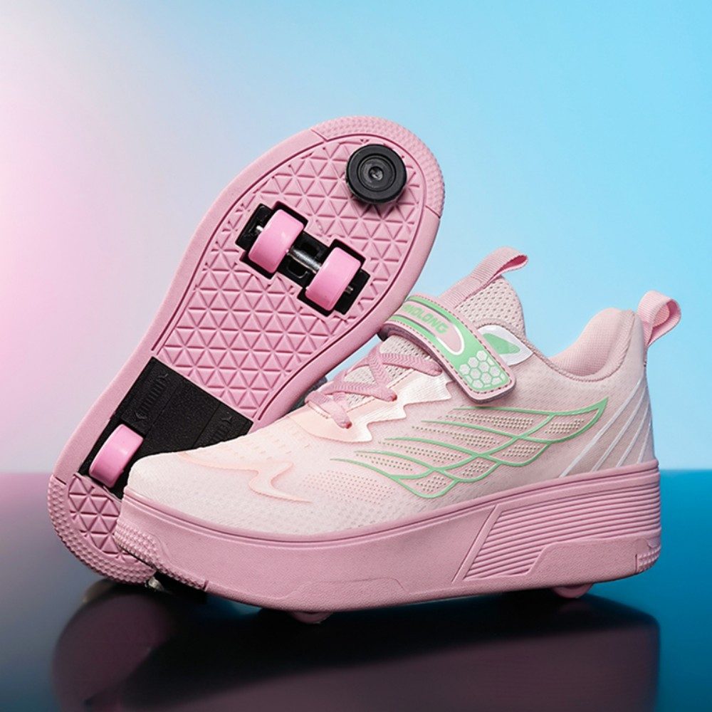 HUSK'SWARE Rollschuhe Komfort und Stabilität für Ihr Training, (Sicher & Komfortabel, Perfektes Geschenk für Kinder), Zwei stilvolle Farben 2-in-1 Design – Bild 4 von 5