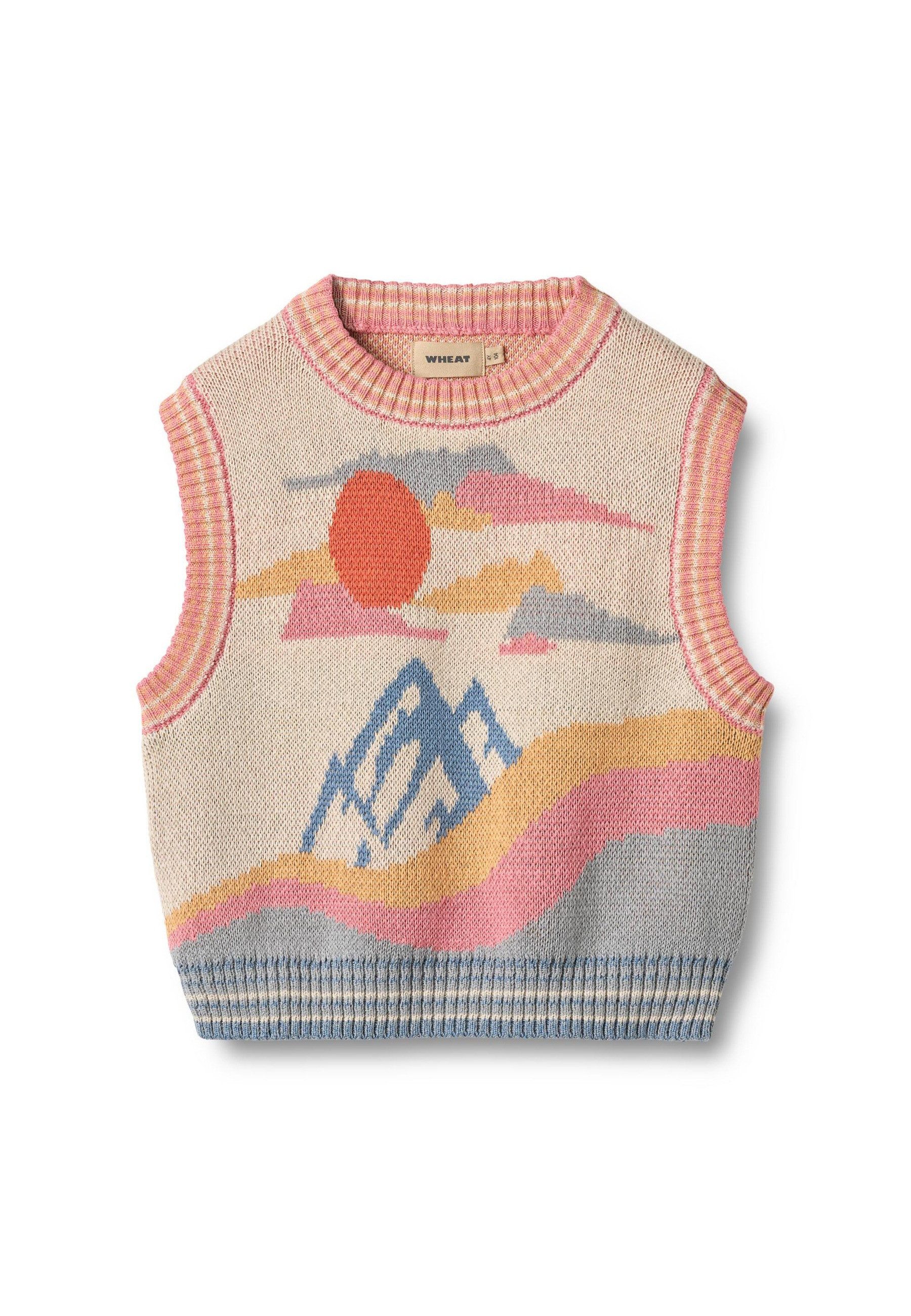 WHEAT Rundhalspullover WHEAT Jaquard Vest Maria (1-tlg)