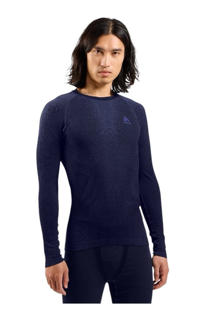Odlo Langarmshirt Performance Warm Blackcomb (warm, nahtlos, schnelltrocknend)