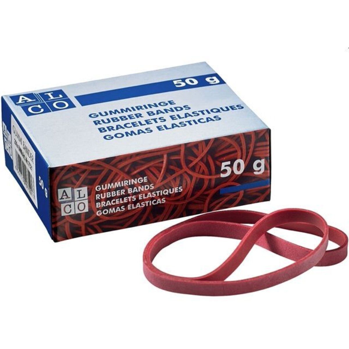 ALCO Gummibänder Gummiband Naturkautschuk 6x200mm rot 50g