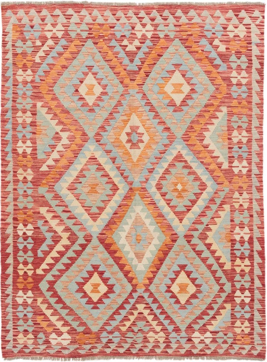3 Kelim Afghan Orientteppich, Nain rechteckig, Trading, mm Orientteppich 152x203 Höhe: Handgewebter