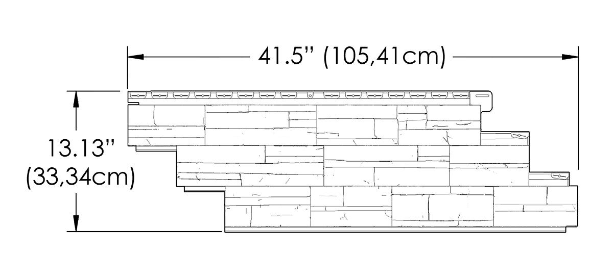 NOVIK Verkleidungspaneel NovikStone DS Platte 105x33cm 10 Stück 2,32qm Schichtstein dunkel, BxL: 51,44x114,3 cm, 0,46 qm, (Karton mit 10 Platten, 5,88 qm) Wandverkleidung mit 3-D-Effekt, problemlose Montage, Natursteinoptik