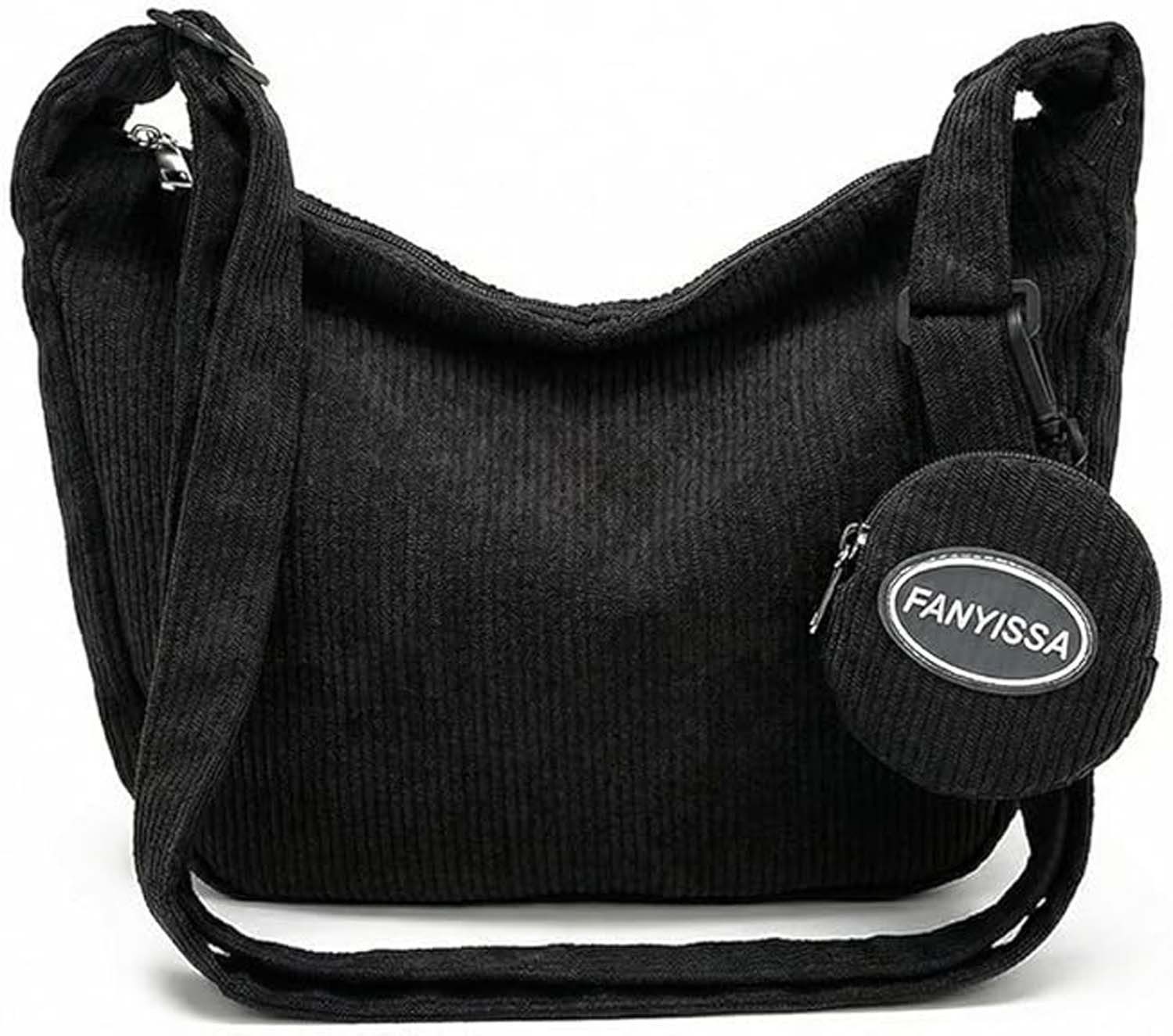 Oemmn Umhängetasche Damen Cord Tasche Damen Crossbody Bag Crossbag mit verstellbarem