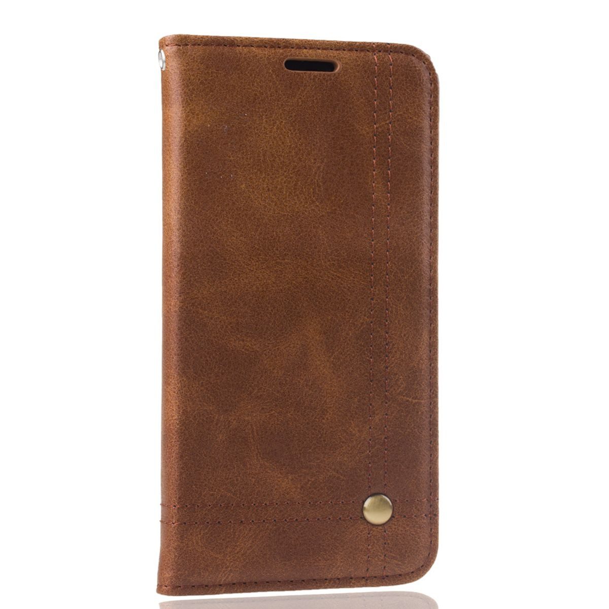 König Design Handyhülle Huawei P20, Huawei P20 Handyhülle Bookcover Braun