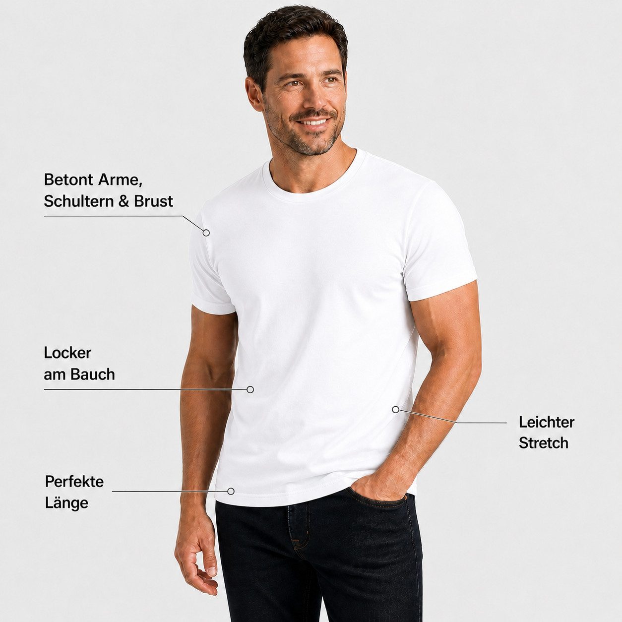 Sitztgut T-Shirt Classic Crew Neck T-Shirt (1-tlg)