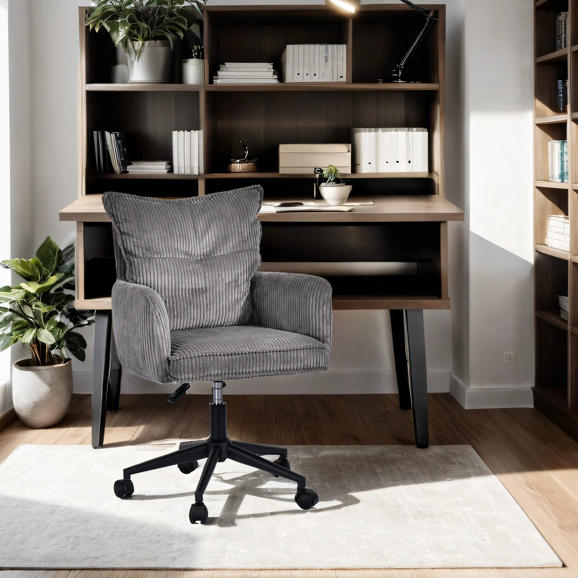 Duhome Bürostuhl (9-237), Schreibtischstuhl aus Kordsamt, Drehstuhl Höhenve günstig online kaufen