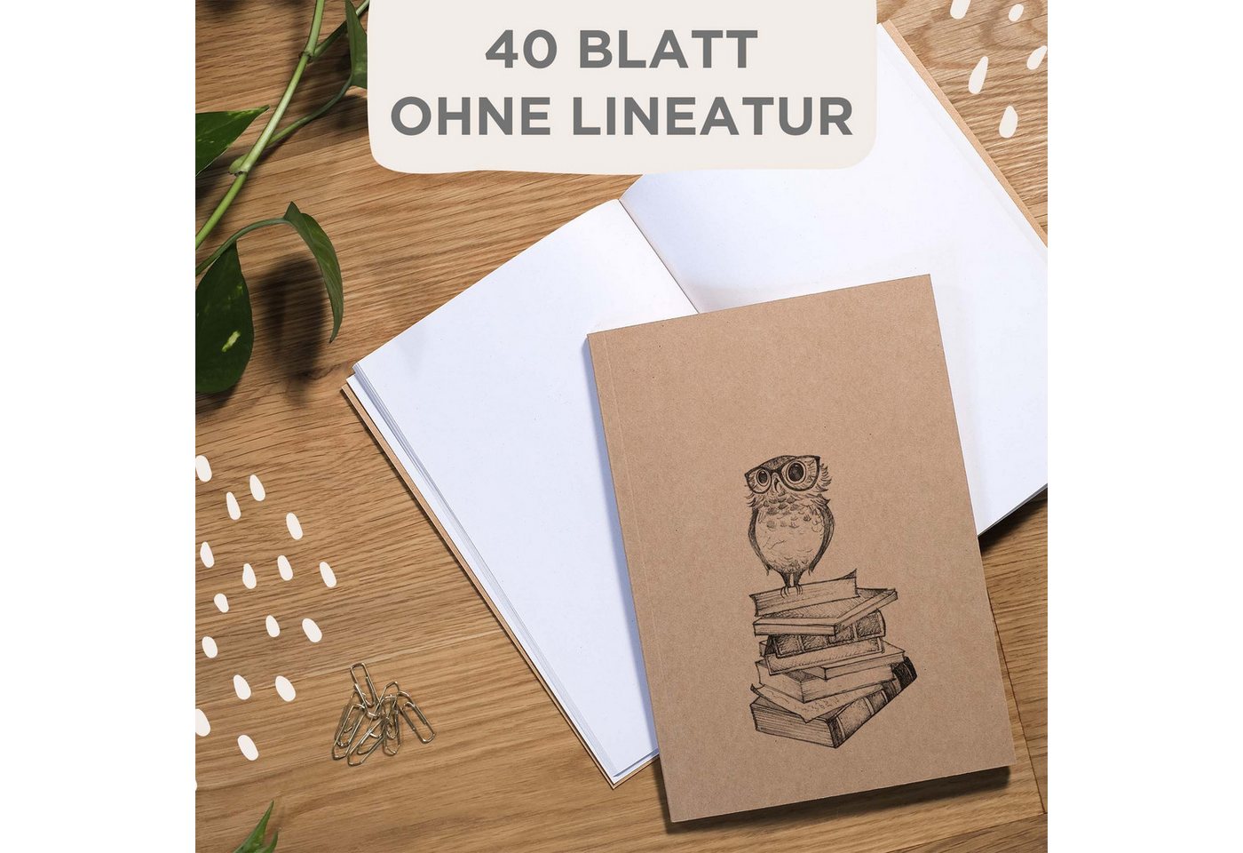 Thumbnail - Ligarti Notizbuch Notizbuch - Büchereule
