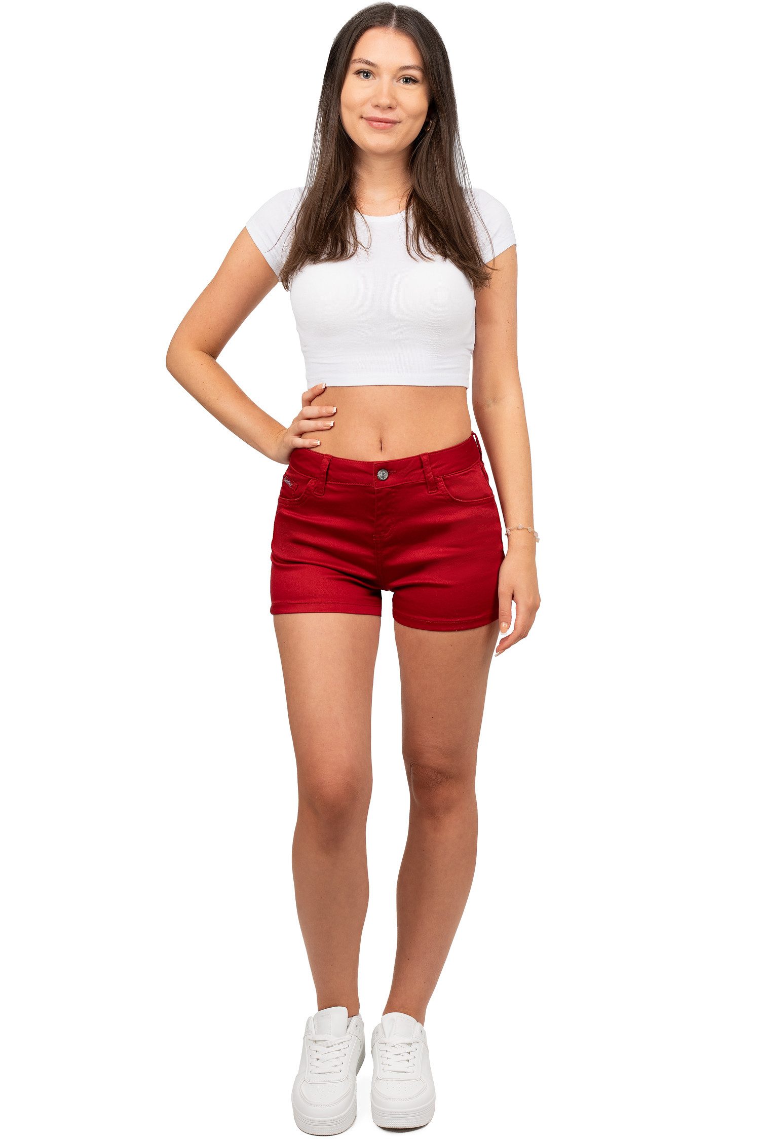 Cipo & Baxx Shorts Damen Regular Fit Kurze Hose Mid Waist BA-WK195 Vielfältig und Stilvoll – Bild 5 von 5