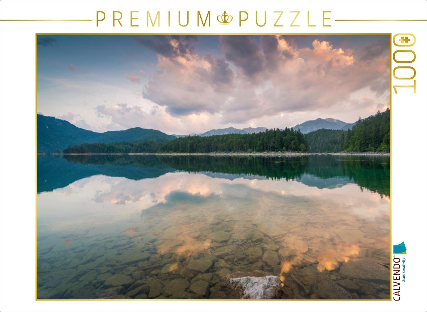 Puzzle CALVENDO Puzzle Morgen am Eibsee 1000 Teile Lege-Größe 64 x 48 cm Foto-Puzzle Bild von Martin Wasilewski