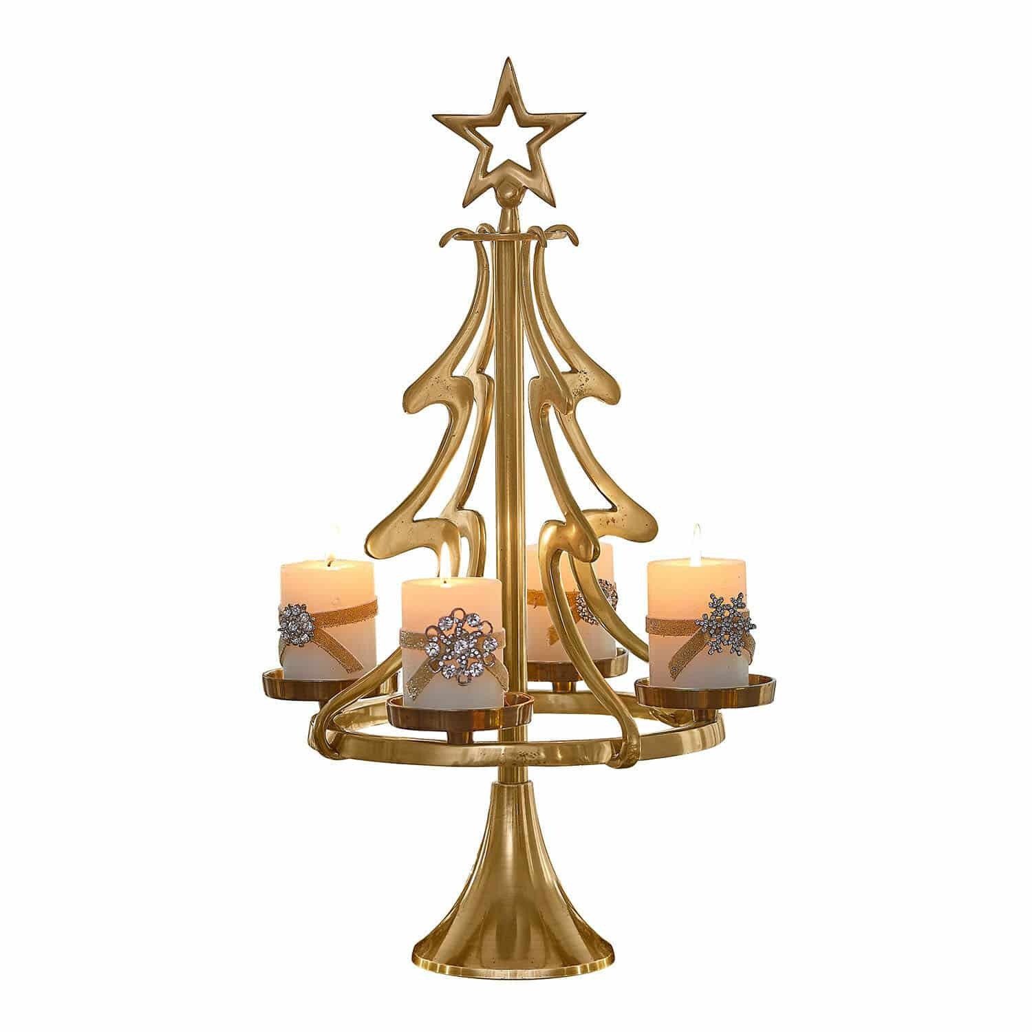 Mirabeau Adventskranz Adventskranzständer Gaetana gold