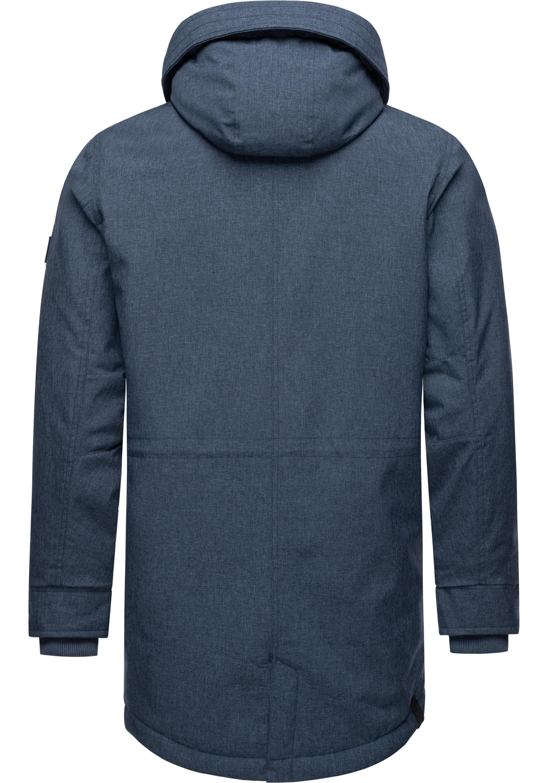 Ragwear Kurzmantel Mr Smithem YOUMODO wasserdichte lange Herren Winterjacke mit Kapuze