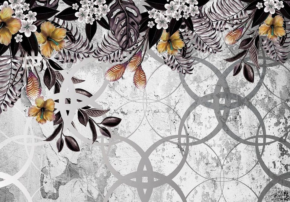 Consalnet Vliestapete Muster mit Blumen/Beton floral