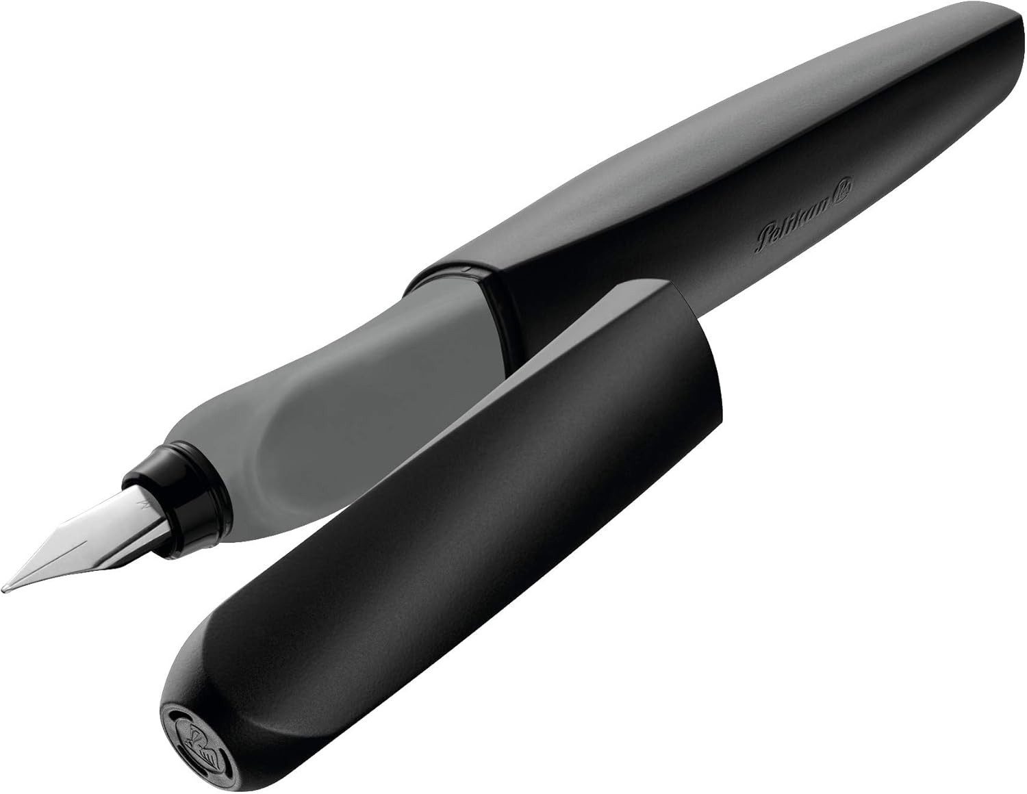 Pelikan Füller Pelikan Twist 457 + 2 Patronen, Schwarz, Feder M, L+R