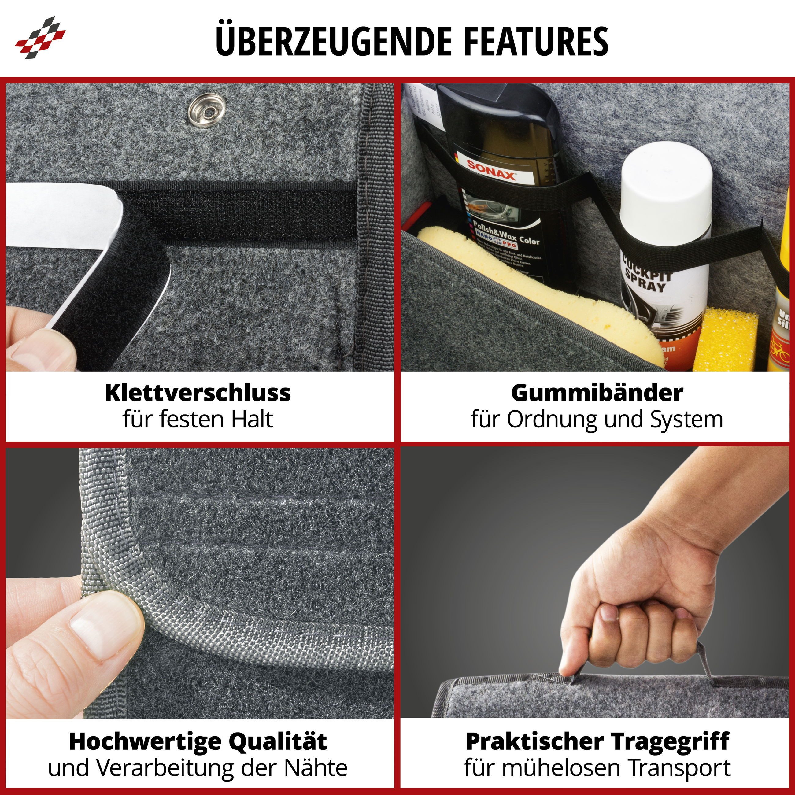 WALSER Auto-Rückenlehnenschutz Toolbag Gr.S, 1 Stück, 1-tlg.