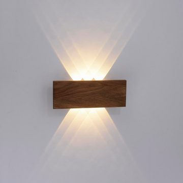 Paul Neuhaus LED Wandleuchte LED Wandleuchte Palma in Natur-dunkel 2x3,25W 500lm, keine Angabe, Leuchtmittel enthalten: Ja, fest verbaut, LED, warmweiss, Wandleuchte, Wandlampe, Wandlicht